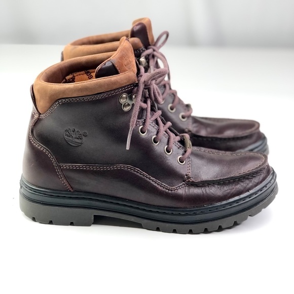 Timberland lace up boots gore-tex mahogany brown leather 8 - Picture 2 of 9